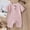 Pink, variant on YHAJDS Newborn Baby Boy Girl Short Sleeve Ribbed Solid Button Crewneck Jumpsuit Romper Summer Bodysuit