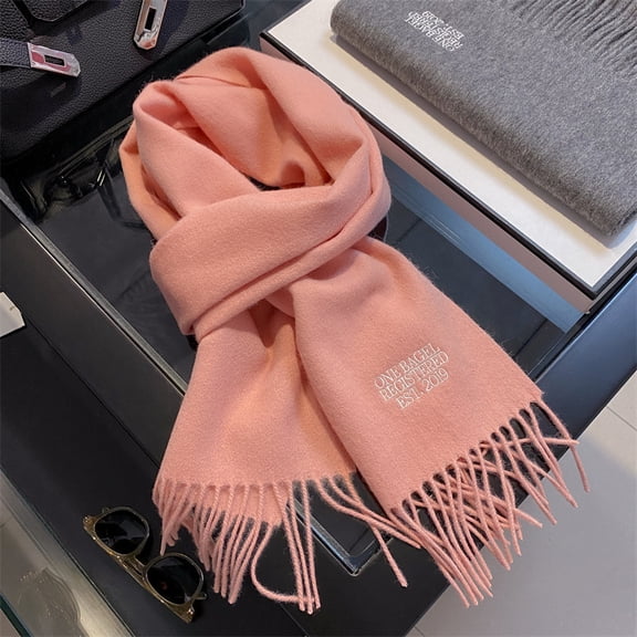Premium 100% Australian Merino Wool Scarf, Winter Soft & Warm Wrap for Women & Men,180*32cm,pink