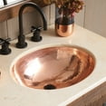 thumbnail image 5 of Native Trails Cps68 Classic 19" Oval Copper Undermount Bathroom Sink - Nickel, 5 of 6