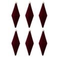 thumbnail image 2 of 6 Pcs Burgundy Velvet Christmas Tree Ornaments,Irregular Shapes Vintage Finish Hanging Ornament for Xmas Tree Fireplace Window Door,Holiday Party Decor, 2 of 7
