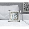 thumbnail image 2 of HomeRoots 481839 5 x 16 x 16 in. White & Blue Bird Blown Seam Abstract Indoor & Outdoor Throw Pillow, 2 of 5