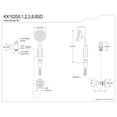thumbnail image 2 of Kingston Brass KX10202SD Vintage Hand Shower Kit, Polished Brass, 2 of 5
