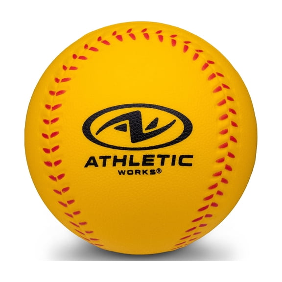 Athletic Works Foam Baseball - Safe and Soft Practice for Kids and Beginners