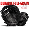 thumbnail image 5 of Franklin Sports CTZ5000 Cowhide Leather Baseball First Baseman's Mitt, 12.5 in, Black, Right Hand Throw, 5 of 8