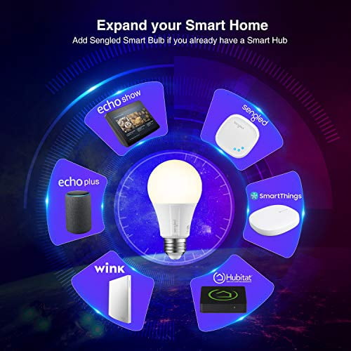 Sengled Zigbee Smart Light Bulbs, Smart Hub Required, Works with SmartThings and Echo with built-in Hub, Voice Control with Alexa and Google Home, Soft White 60W Eqv. A19 Alexa Light Bulb, 8 Pack Soft White 8 Count (Pack of 1)
