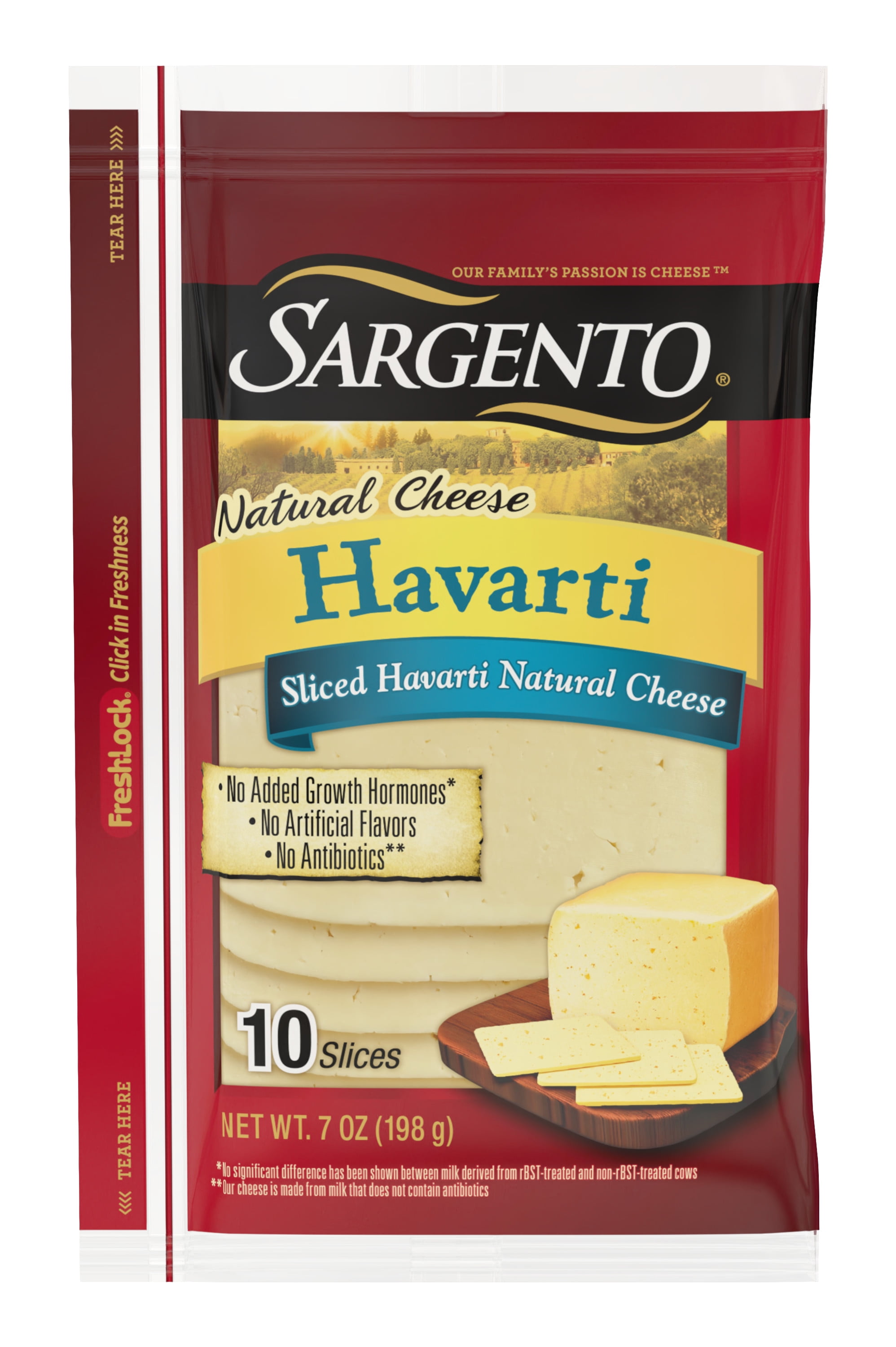Sargento® Sliced Havarti Natural Cheese, 10 slices