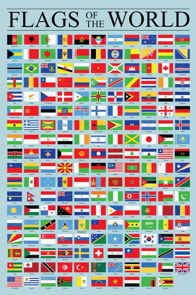 Flags of the World Classroom 24 in x 36 in Posters, by Poster Foundry