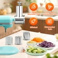 thumbnail image 3 of Stainless Steel Slicer Shredder for KitchenAid Mixer Attachment Vegetable & Cheese Grater Attachment with 4 Blades (Fine, Medium, Coarse, Slicer), with Knob, Dishwasher Safe, Durability, 3 of 7
