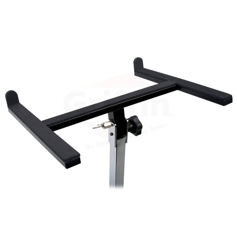 Mobile Studio Mixer Stand DJ Cart by Griffin, Rolling Standing Rack On  Casters with Adjustable Height, Portable Turntable, Protect Your Digital  Audio Gear and Music Equipment
