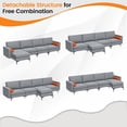 thumbnail image 5 of Topcobe Modular L-Shaped 4-Seat Sectional Sofa with Reversible Chaise and 2 USB Ports, Couches for Living Room, Chair Bed Sleeper for Adults, Stylish and Comfortable Design, Gray, 5 of 8