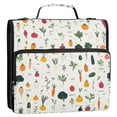 thumbnail image 5 of FORMRS Zipper Binder with Shoulder Strap 2-inch Ring 500 Sheet Capacity File Bag, Beige Vegetables Pattern, 5 of 5