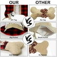 thumbnail image 5 of Jwshufel 2 Pack Pet Christmas Stocking Christmas Decorations Christmas Ornaments Flannelette Plaid Snowflake Dog Paw Design Gift Bag Home Decor Hotels Malls Parties Create Festive Cheer 8.7In Red, 5 of 9