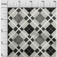thumbnail image 1 of oneOone Cotton Cambric Light Gray Fabric Argyle Check Craft Projects Decor Fabric Printed By The Yard 56 Inches Wide, 1 of 1