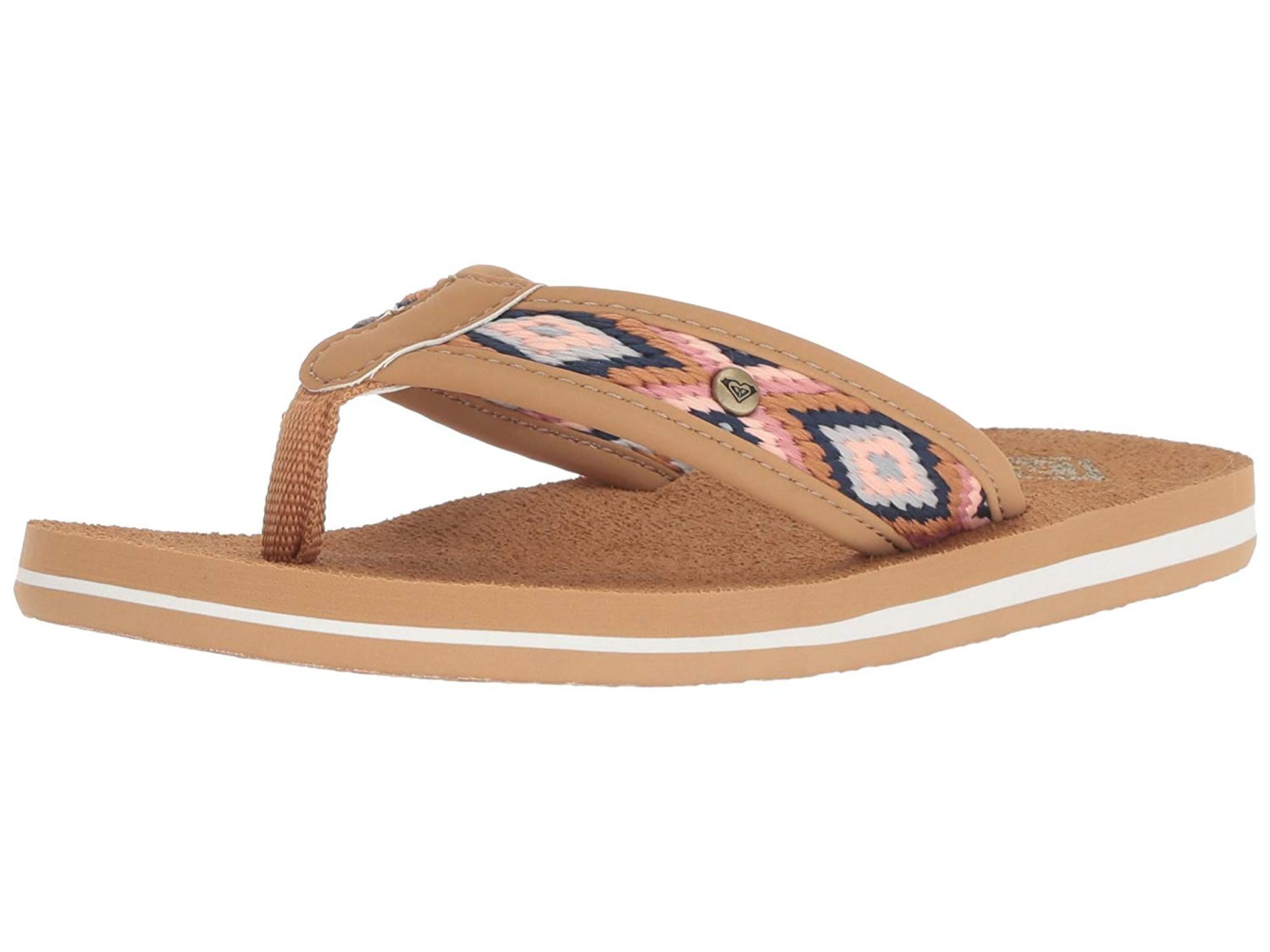 roxy jyll flip flops tan