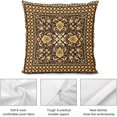 thumbnail image 6 of Vintage Floral Pillow Cover,Rustic Traditional Ethnic Floral Geometric Texture Boho Pillow Covers with Hidden Zipper Set of 2 for Bedroom Living Room Sofa Cushion18 x18, 6 of 6