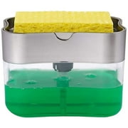 Soap Dispenser Set, Sink Organizer Pump soap Dispenser with Sponge Holder, Detergent Dispenser