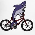 thumbnail image 3 of CafePress - Funny Shark Riding Bicycle Men's Light Pajamas - Men's Light Loose Fit Cotton Pajama Set, 3 of 7