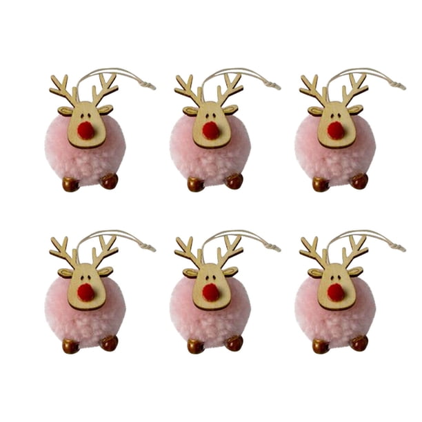 piezas decoraciones para árboles de Navidad pequeños accesorios tela Navidad ciervo muñeco de peluche colgante Wmkox8yii gf5819