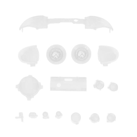 BIMZUC Full Buttons Mod Kits Trigger Module Set for XBOX Series X & S Controller Transparent White Replacement Gaming Console Parts Accessories 4.33 inches / 11 cm[cite: 1]