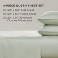 thumbnail image 2 of The Sheet Lab Cloud Embrace Sheet Sets, 4-Piece Queen, Sea Foam Green, 2 of 8