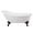 White- Black, variant on Charlotte 60 Inch Cast Iron Slipper Clawfoot Tub - No Faucet Drillings