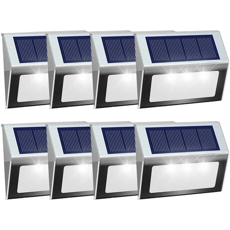 

4/8pcs Solar Wall Light Outdoor LED Solar Fence Light Auto ON/OFF Solar Deck Light IP44 Waterproof Solar Step Light for Patio Stairs Yard Garden Pathway Corridor