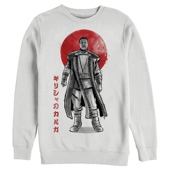 Men's Star Wars: The Mandalorian Greef Karga Watercolor Portrait Sweatshirt White Large