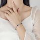 thumbnail image 2 of Silver bracelet classic women with blue zirconia stones, 2 of 5