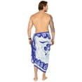 thumbnail image 2 of HAPPY BAY Men's Pareo Standard Surfing Dashiki Sarong Full Beach Wrap One Size Royal, Floral Summer Vacation Party, 2 of 3