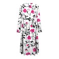 thumbnail image 5 of Hxlamzoo Dress for Women Casual Loose Fit Long Sleeve Round Neck Printed Dress with Pockets Fashion for Daily Wear, 5 of 6