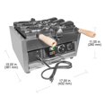 thumbnail image 2 of ald.kitchen 3-Waffle Commercial Electric Taiyaki Waffle Maker, Stainless Steel, 2 of 9