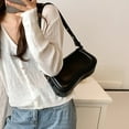 thumbnail image 4 of Bolso Cuero para Axila para Mujer Bolso Mano Versátil Bolso Informal (negro), 4 of 9