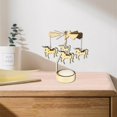 thumbnail image 1 of Baohd Christmas Tea Light Rotary Candlesticks Candle Holder Metal Xmas Home Decor Unicorn, 1 of 9