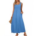 thumbnail image 1 of Liquidation d'Économies d'Été! Robe Courte Décontractée Sans Manches pour Femme, Été Printemps, Col Rond, Débardeur Ample, Robe Courte de Plage, Tendance pour Vacances, Plage Ou Événements Décontractés Liquidation Ventes Aujourd'hui Aubaines Prime, 1 of 9