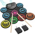 thumbnail image 1 of Batería electrónica Sboet 9 Drum Practice Pad con conector para auriculares, 1 of 7