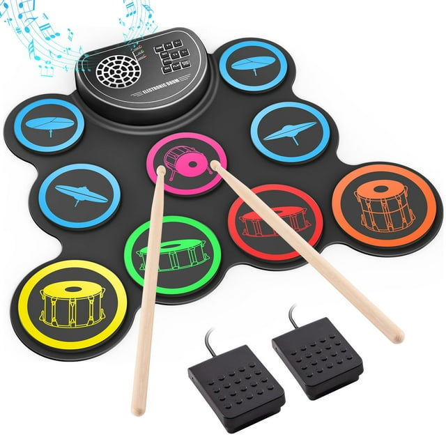 Batería electrónica Sboet 9 Drum Practice Pad con conector para auriculares