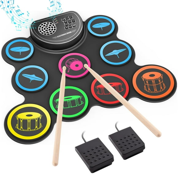 Batería electrónica Sboet 9 Drum Practice Pad con conector para auriculares