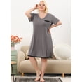 thumbnail image 3 of Camisón de mujer Agnes Orinda MancorRode dormir Pijamas Dde San Valentín Gris oscuro XXL, 3 of 6