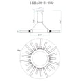 thumbnail image 2 of 21 Light Chandelier with Satin Gold finish, 2 of 2
