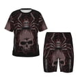 thumbnail image 1 of Fotbe Spider with Skull Pijama Estampada de 2 Piezas para Niños – Ropa de Dormir de Manga Corta Cómoda para Niños y Niñas, Camiseta y Shorts de Algodón-X-Large, 1 of 6