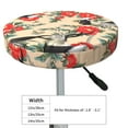 Lsque Roosters And Peonies Flowers Pattern Round Bar chair cushion