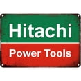 thumbnail image 1 of Placa Metal Vintage Hitachi Pintura Hierro Rectangular Arte Pared Del 40x30cm, 1 of 9
