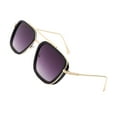 thumbnail image 1 of Gafas de sol cuadradas de moda para hombres y mujeres, gafas UV 4, gafas de montura metálica grande para Gris, 1 of 9