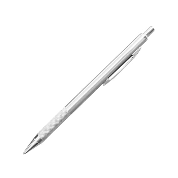 COM1950s Engraving Pen, Scribing Tool with Tungsten Steel Tip for Precise Marking on Glass, Metal, Ceramics, and Wood, Non-Slip Knurled Grip, Portable Pocket Clip Design for Easy Carrying and Control