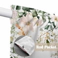 thumbnail image 2 of Sage Green Eucalyptus Kitchen Window Curtains, Swag Curtains Valance for Bedroom Living Room Bathroom, Vintage Spring Floral Leaves Rod Pocket Window Treatment Curtain Block Drapes 2 Panels 36"x45", 2 of 9