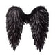 thumbnail image 5 of Alas de ángel para cosplay, disfraz de Halloween, alas de plumas para fiestas y vacaciones. Negro, 5 of 9