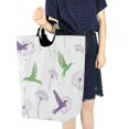 thumbnail image 4 of Yayeee Freestanding Laundry Hamper with Handle Collapsible Large Storage Basket for Clothes, Purple Birds, 4 of 7