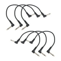 6PCS 6 Inch Guitar Patch Cables, Black Guitar Pedal Cable Effect Cable Cord, 1/4 Inch12L2199