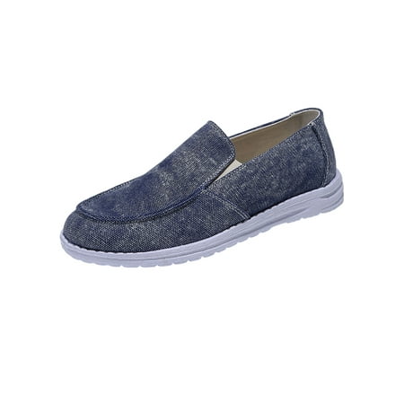 

Sanviglor Women s Loafers Comfort Casual Shoes Slip On Flats Work Comfortable Classic Boat Shoe Breathable Canvas Moccasin Blue 7