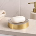 thumbnail image 2 of Evideco French Home Goods Golden Brushed Soap Dish Cup Elegant Georgian ABS Plastic Soap Dishes, 2 of 9